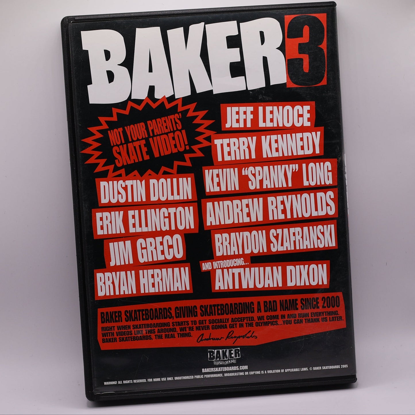 Baker 3 Skateboarding DVD (2005) – Andrew Reynolds Jim Greco Dustin Dollin – Rare Skate Video