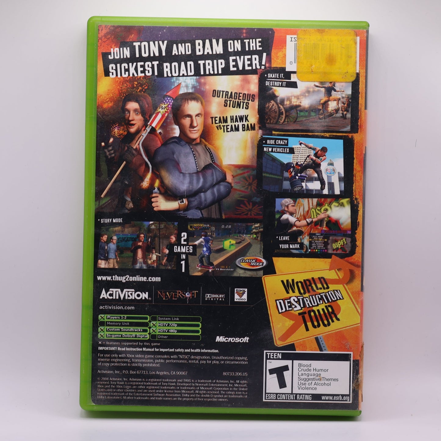 Tony Hawk’s Underground 2 Original Xbox – THUG 2 2004 Activision