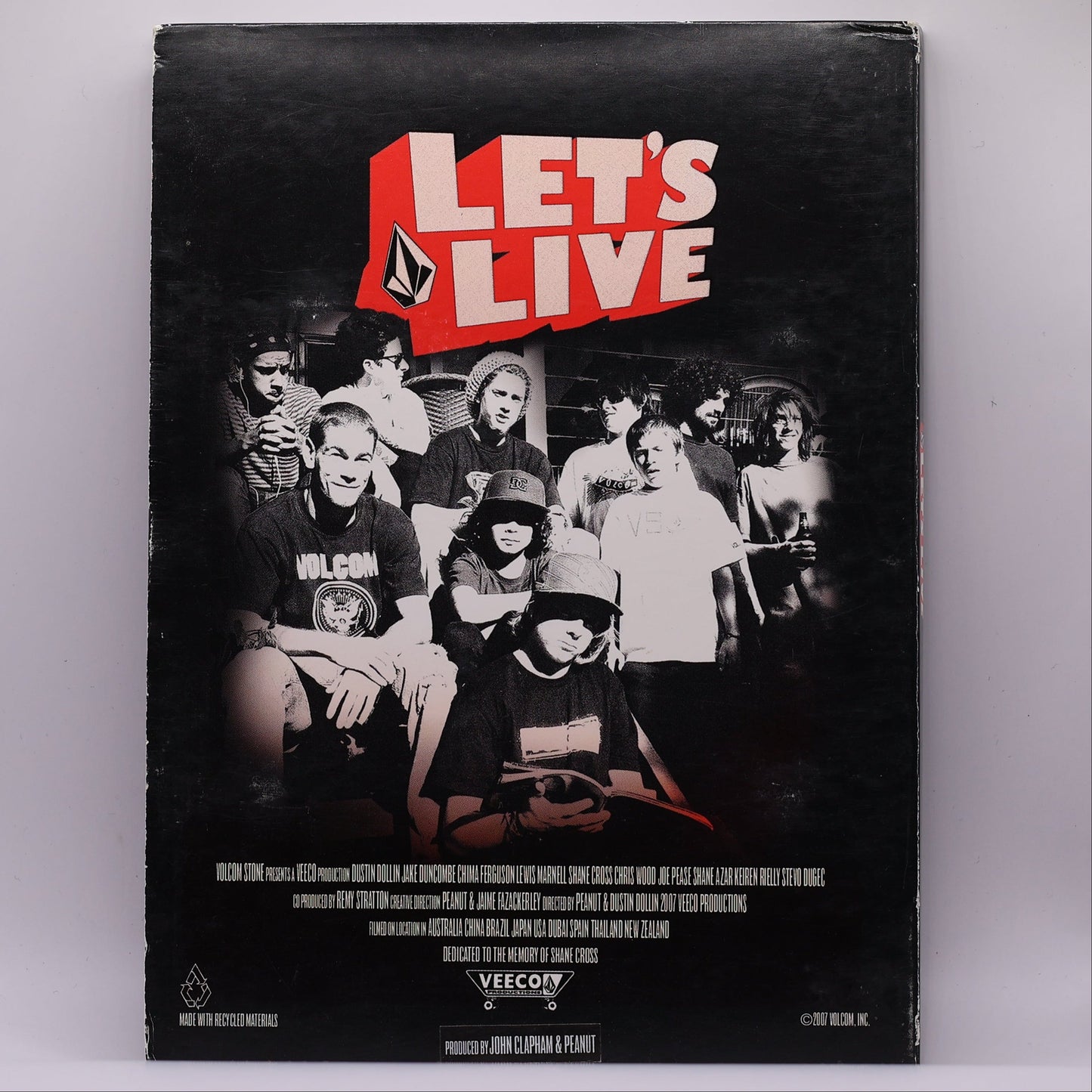 Volcom Stone Let’s Live Skateboarding DVD – Shane Cross – 2007