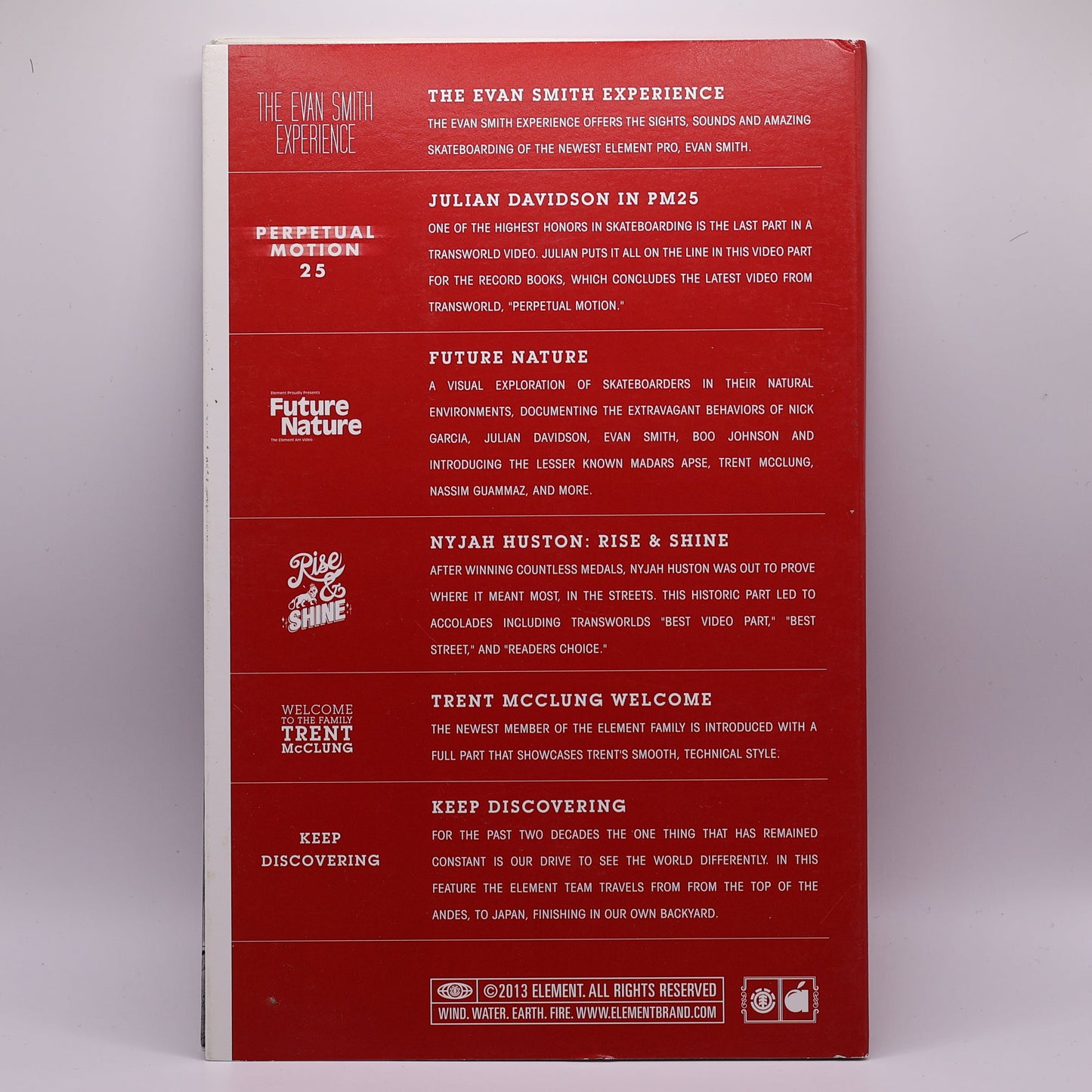 Element Soul Rebel Mark Appleyard Skateboarding DVD – 2013