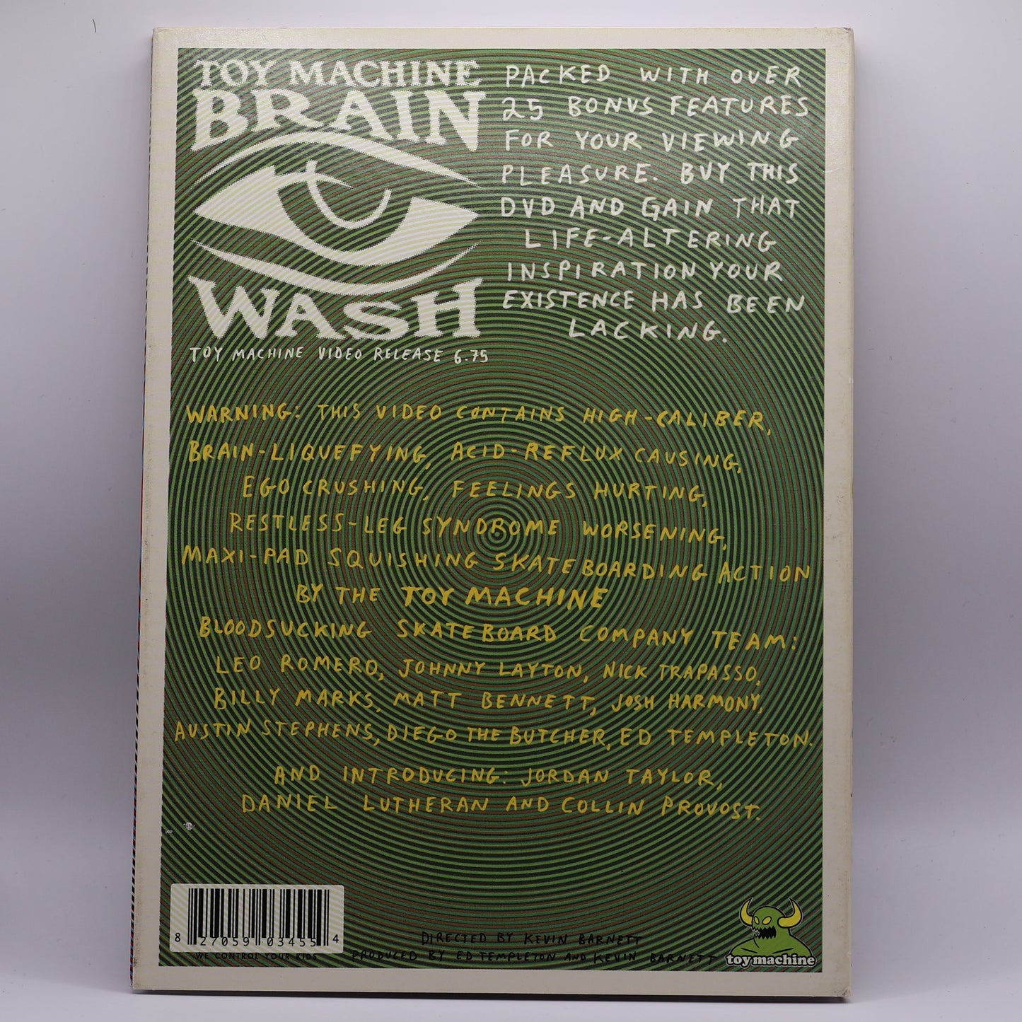 Toy Machine Brain Wash Skateboarding DVD – Leo Romero – 2010
