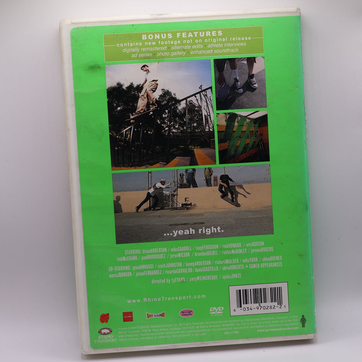 Girl Skateboards Yeah Right! DVD (2003) – Eric Koston / Mike Carroll / Spike Jonze