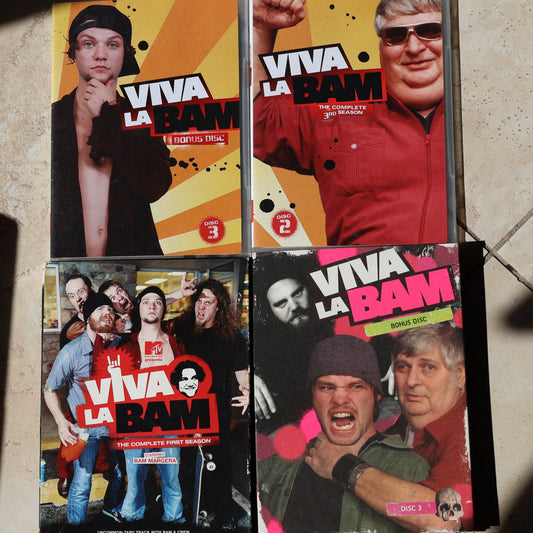 Viva La Bam DVD Lot – Seasons 1, 3 & 5 + Bonus Discs – Bam Margera MTV – Incomplete Set