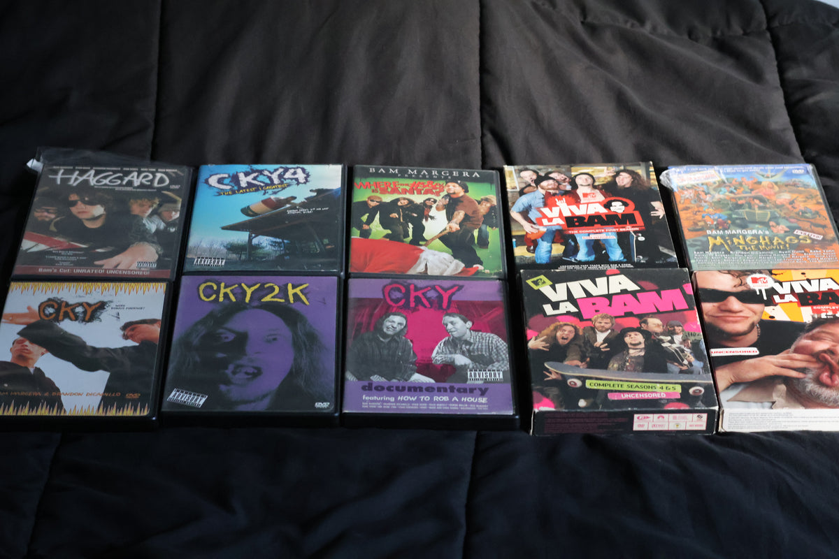 Bam Margera CKY Jackass DVD Lot – Complete Viva La Bam, Haggard & Minghags