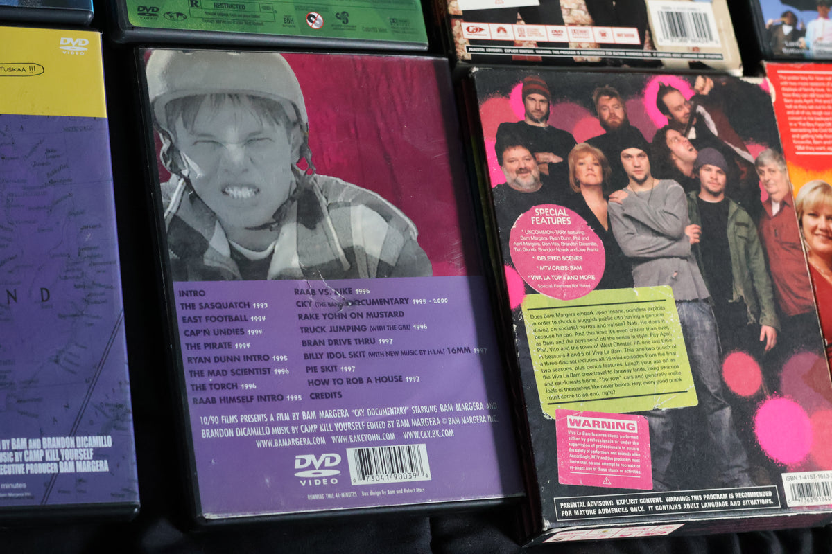 Bam Margera CKY Jackass DVD Lot – Complete Viva La Bam, Haggard & Minghags