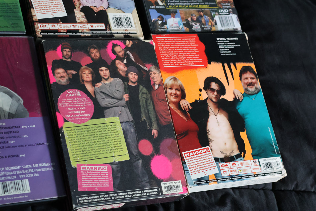 Bam Margera CKY Jackass DVD Lot – Complete Viva La Bam, Haggard & Minghags